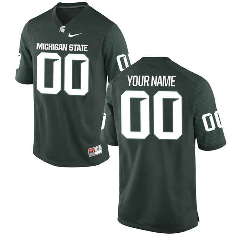 Michigan State Spartans Customized College Football Limited Jersey Green